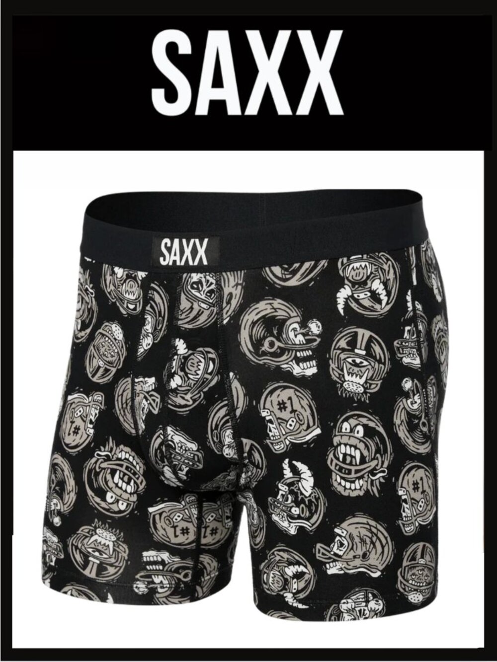 SAXX Vibe Super Soft Boxer Brief - Brain Bucket - Black - SXBM35